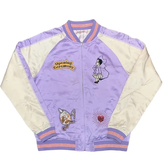 OPENING CEREMONY 100% SILK REVERSIBLE "FAIRYTALE TO STRIPES" ZIP JACKET WOMENS S - Picture 7 of 16